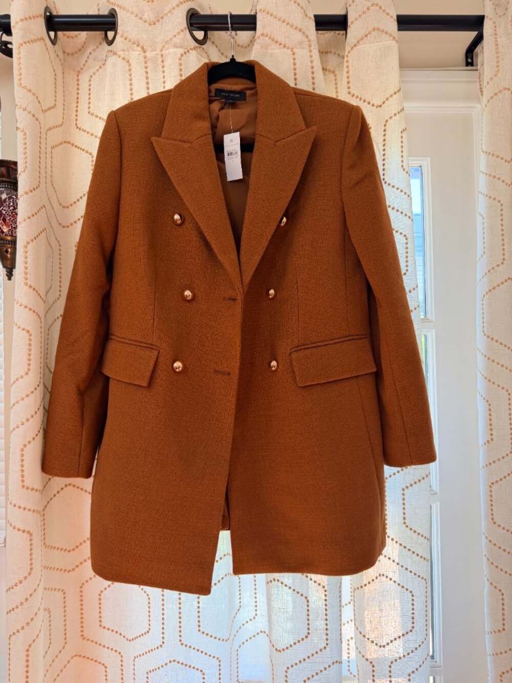 Fitted Long Double Breasted Coat - Ann Taylor